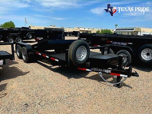 2025 Texas Pride 7x21 14k FlatBed Tilt Equipment/Car Hauler