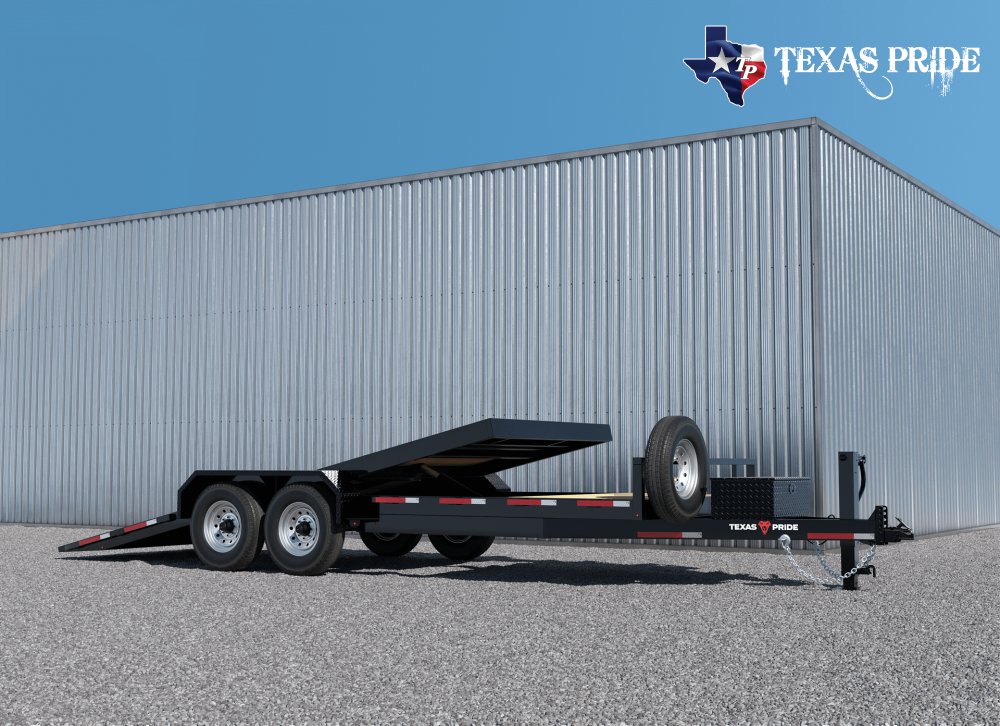 2025 Texas Pride 7x21 14k Pine FlatBed Tilt Equipment/Car Hauler