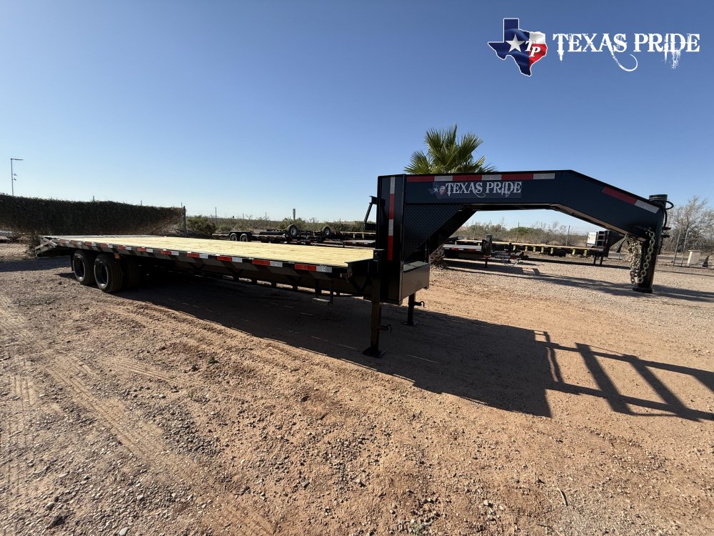 2025 Texas Pride 8.5x25+5 26k Gooseneck Equipment/ Flatbed Trailer