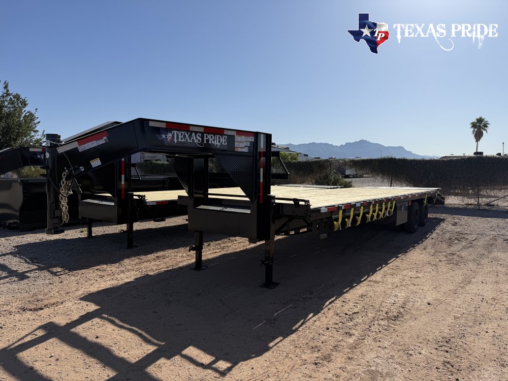 2025 Texas Pride 8.5x25+5 26k Gooseneck Equipment/ Flatbed Trailer