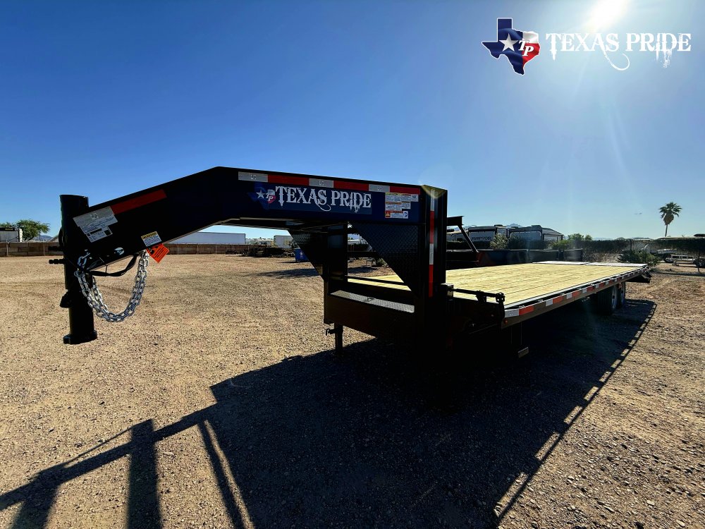 2025 Texas Pride 8.5x25+5 26k Gooseneck Equipment/ Flatbed Trailer