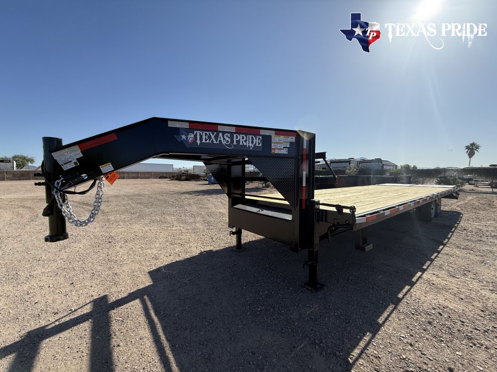 2025 Texas Pride 8.5x25+5 16k Gooseneck Equipment/ Flatbed Trailer