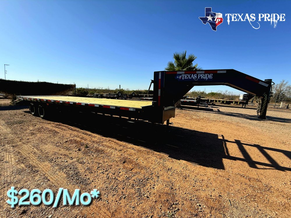 2025 Texas Pride 8.5x25+5 16k Gooseneck Equipment/ Flatbed Trailer