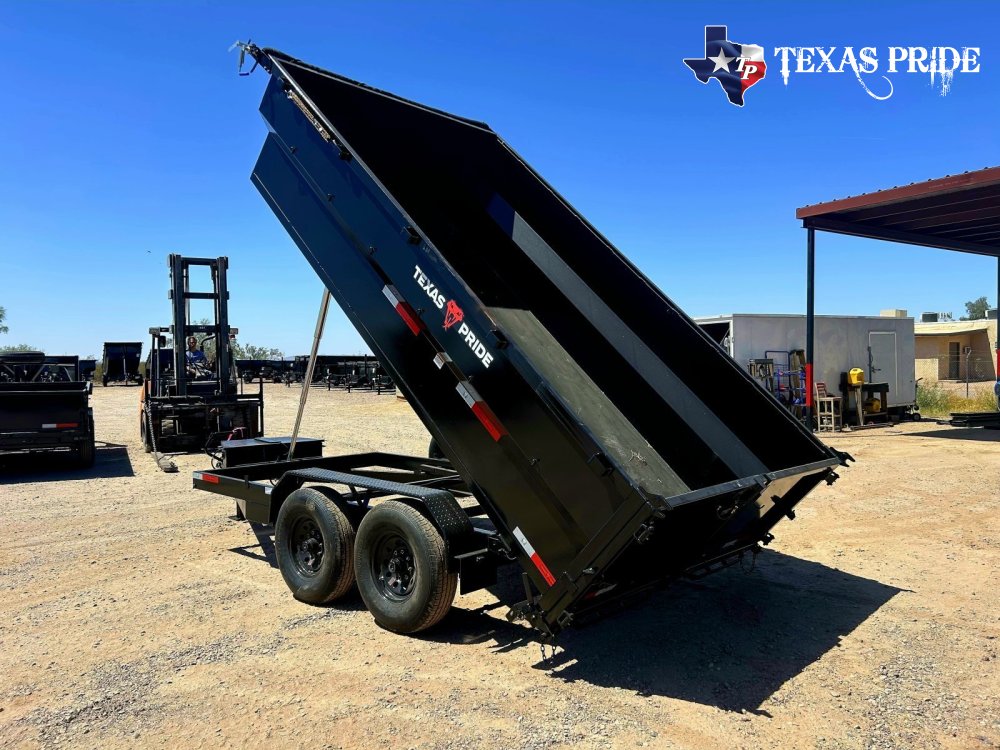 2026 7x14x3 16k Bumper Pull Dump Trailer Texas Pride