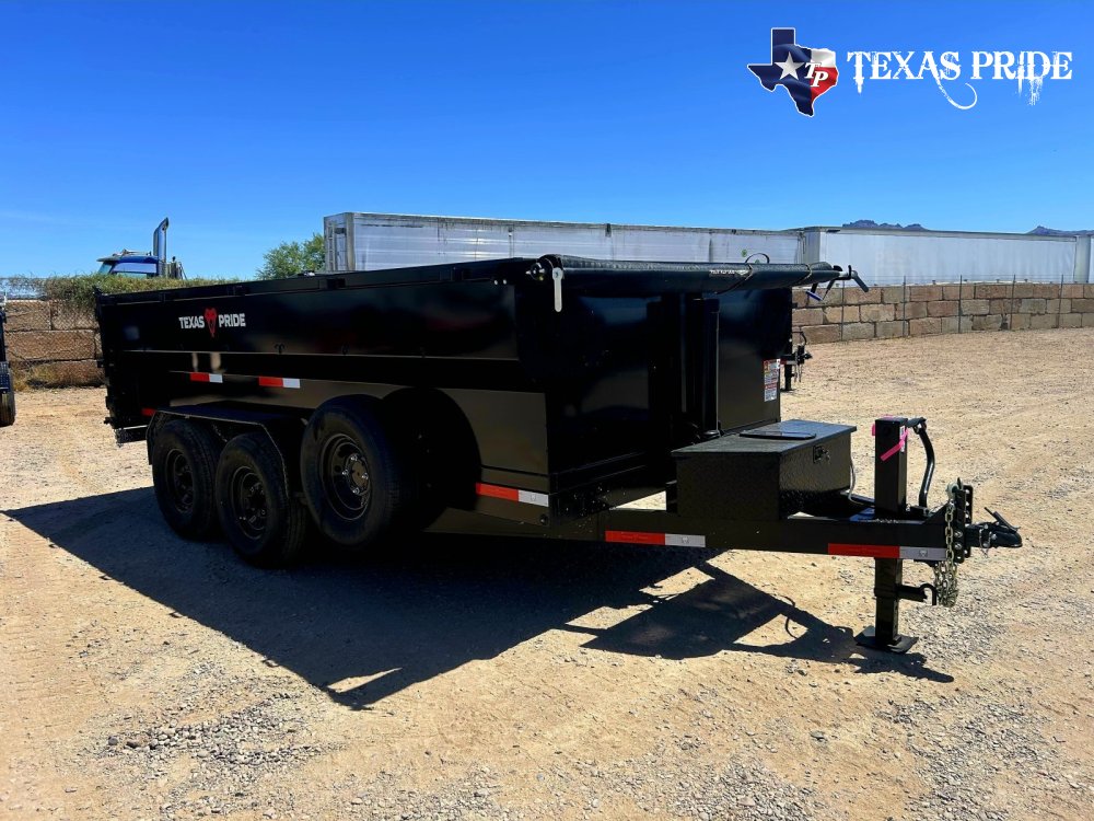 2026 7x14x3 16k Bumper Pull Dump Trailer Texas Pride