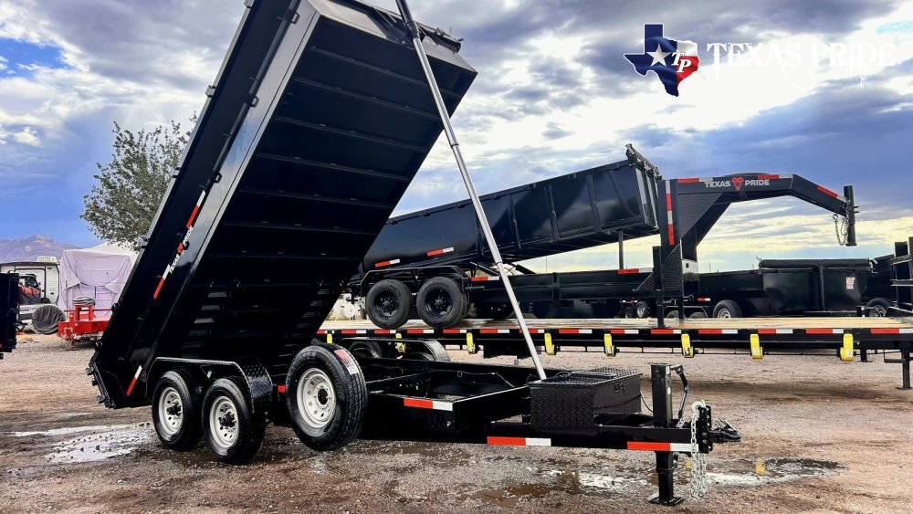 2026 Texas Pride 7x16x2 16k Bumper Pull Dump Trailer