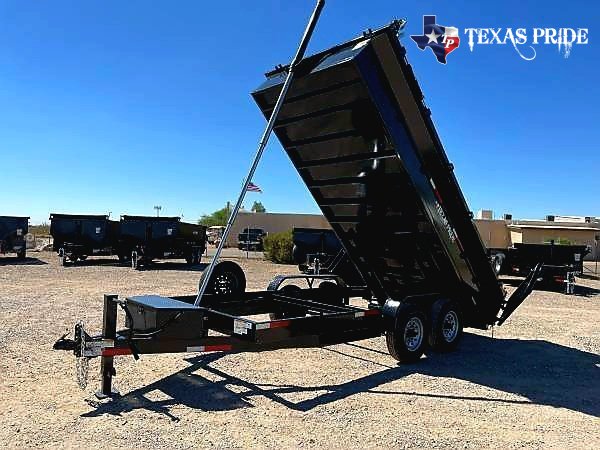 2026 Texas Pride 7x16x2 16k Bumper Pull Dump Trailer