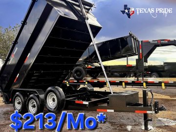 2026 Texas Pride 7x14x4 16k Bumper Pull Dump Trailer