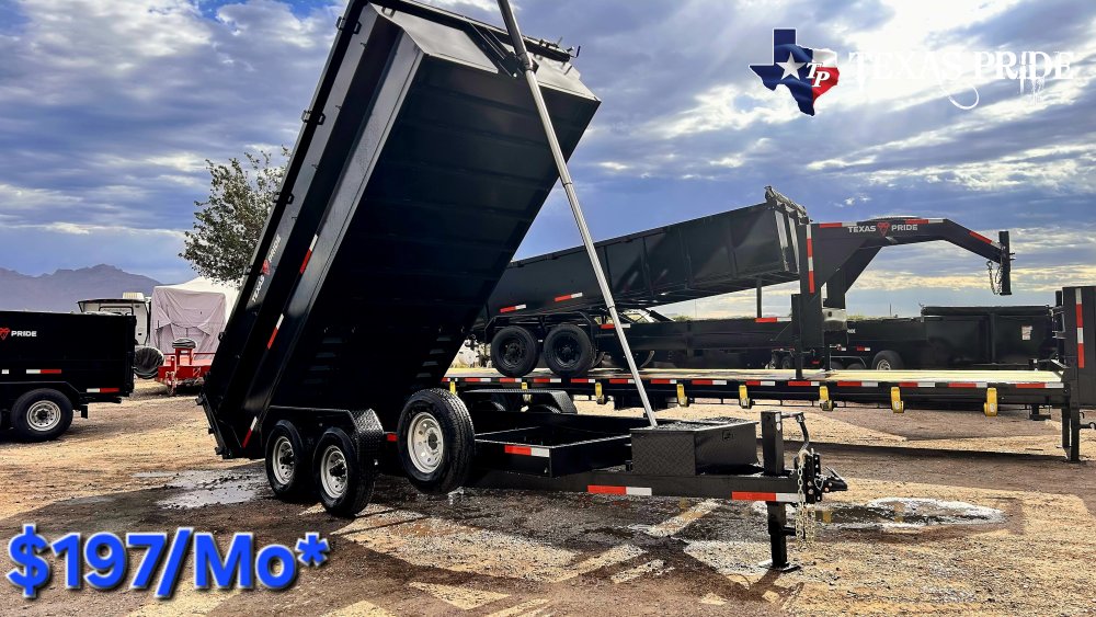 2026 Texas Pride 7x16x3 14k Bumper Pull Dump Trailer