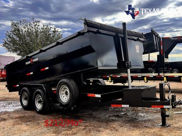 2026 Texas Pride 7x16x3 14k Bumper Pull Dump Trailer