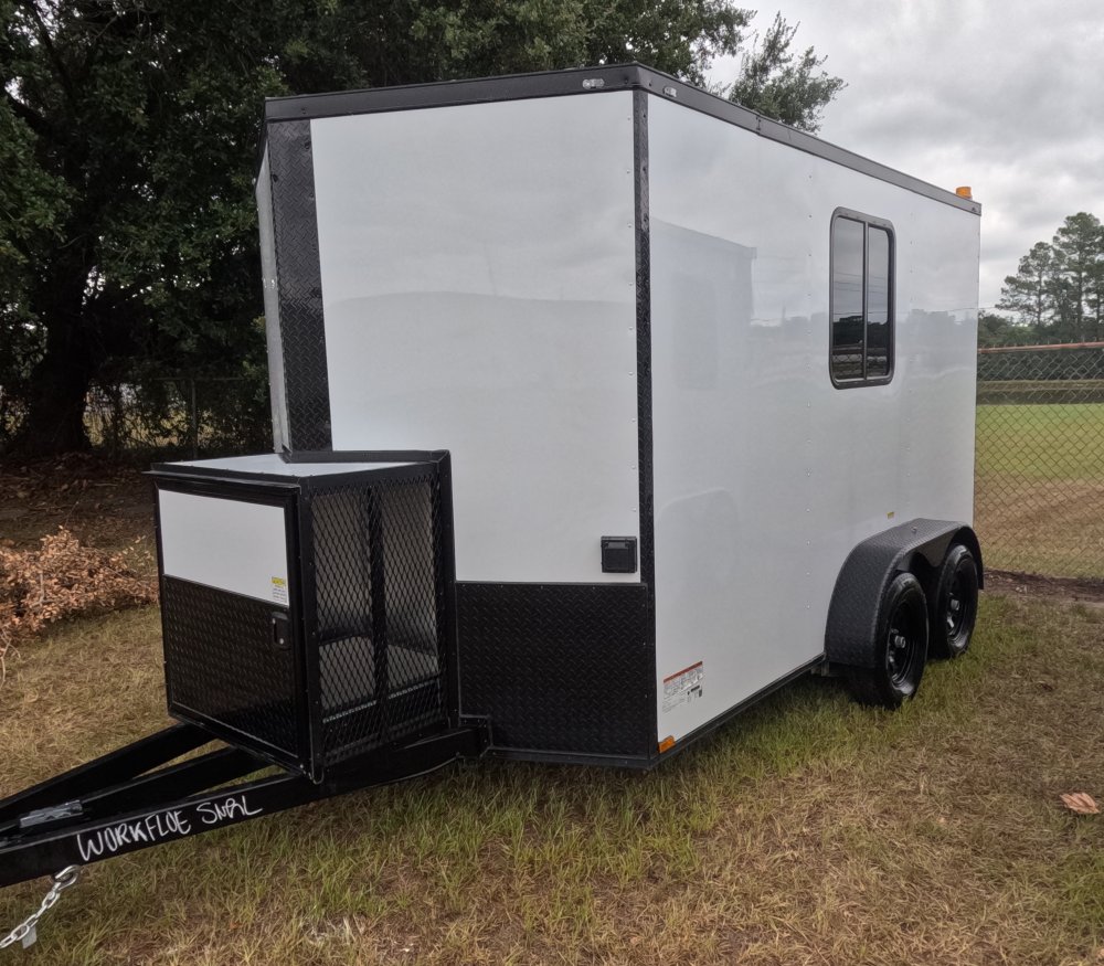 7'x12' Quality Cargo Fiber Splicing Trailer