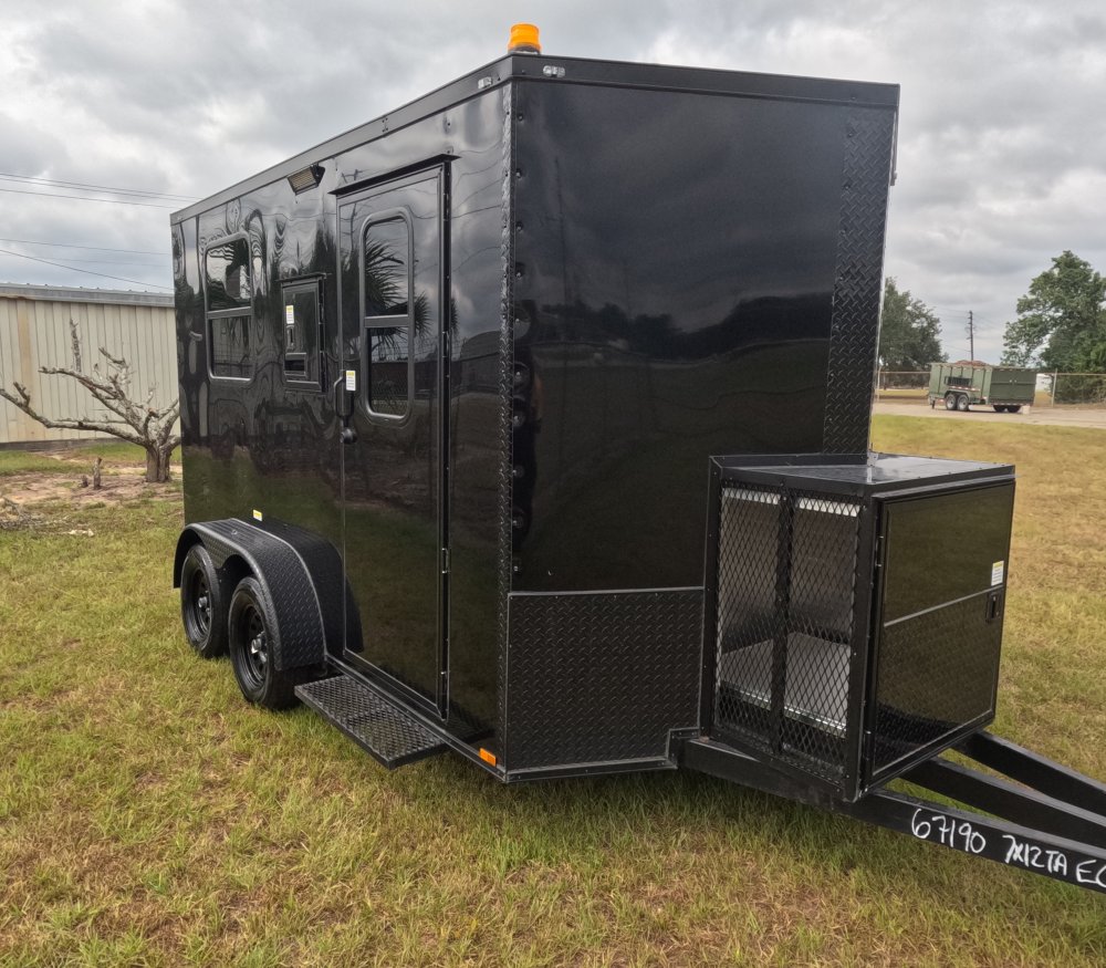 7'x12' Quality Cargo Fiber Splicing Trailer