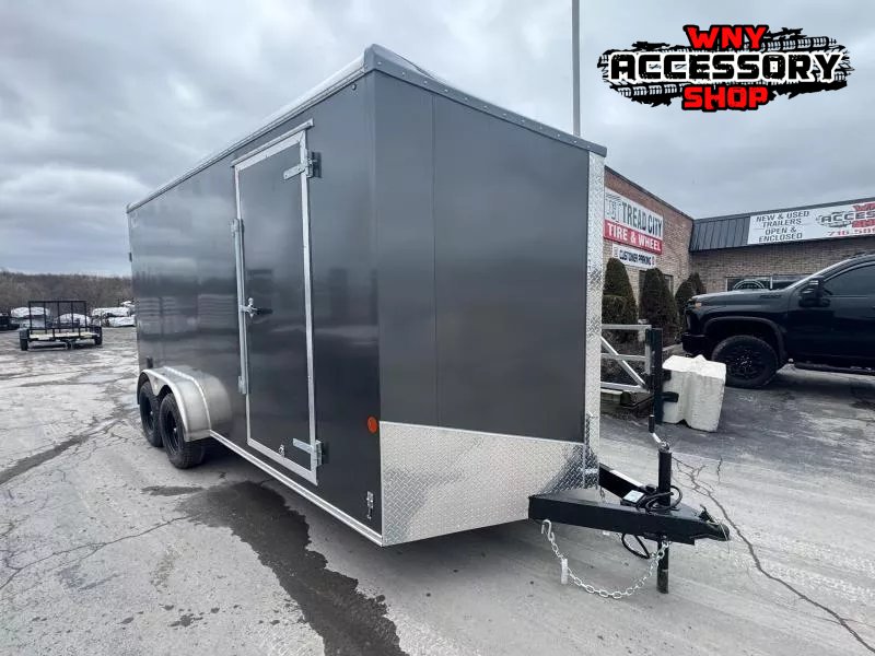2025 Car Mate Trailers 7'X16'+6" EXTRA HEIGHT 7K W/RAMP Cargo / Enclosed Trailer