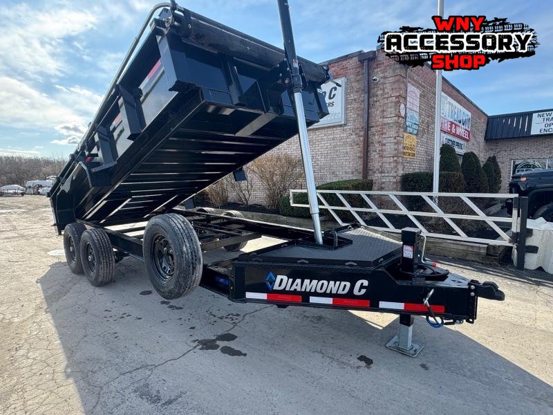 2025 Diamond C Trailers 7'X16' 14.9K TELESCOPIC W/2FT SIDES Dump Trailer