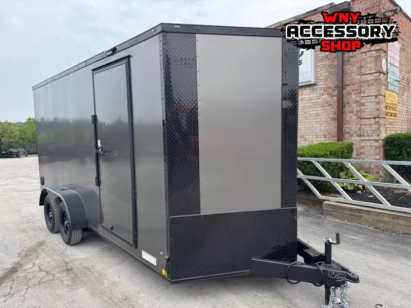2026 Diamond Cargo 7'X16'+12" EXTRA HEIGHT 7K W/RAMP Cargo / Enclosed Trailer