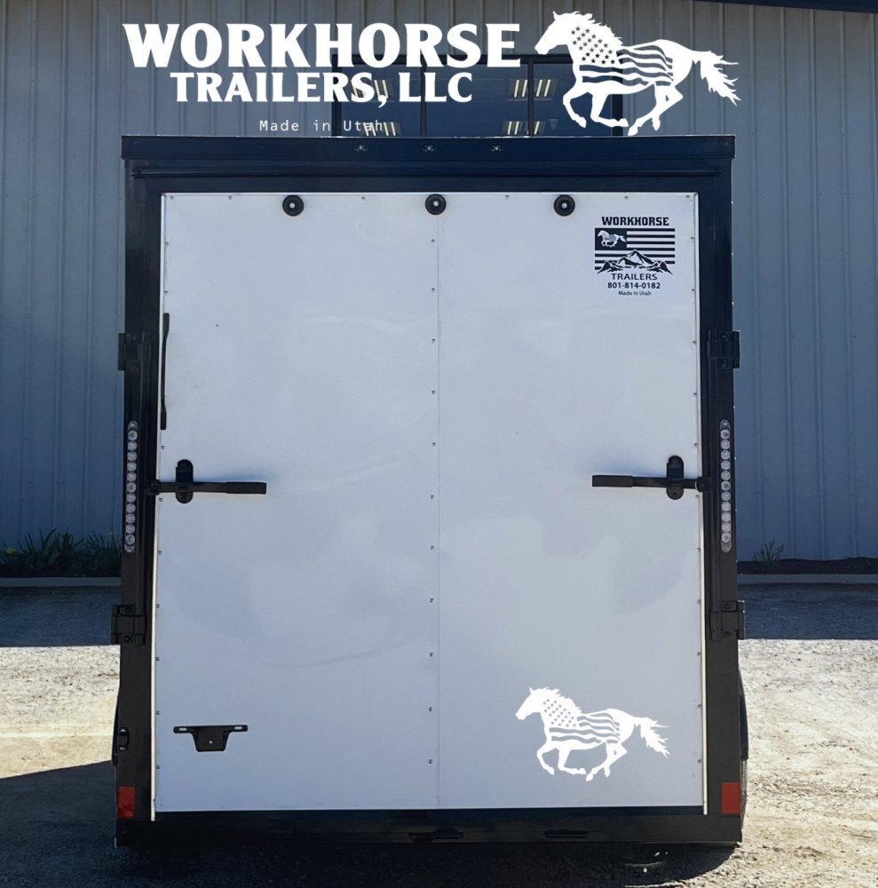 6x12' Workhorse Single Axle Enclosed Cargo Trailer *SPARE TIRE INCLUDED*