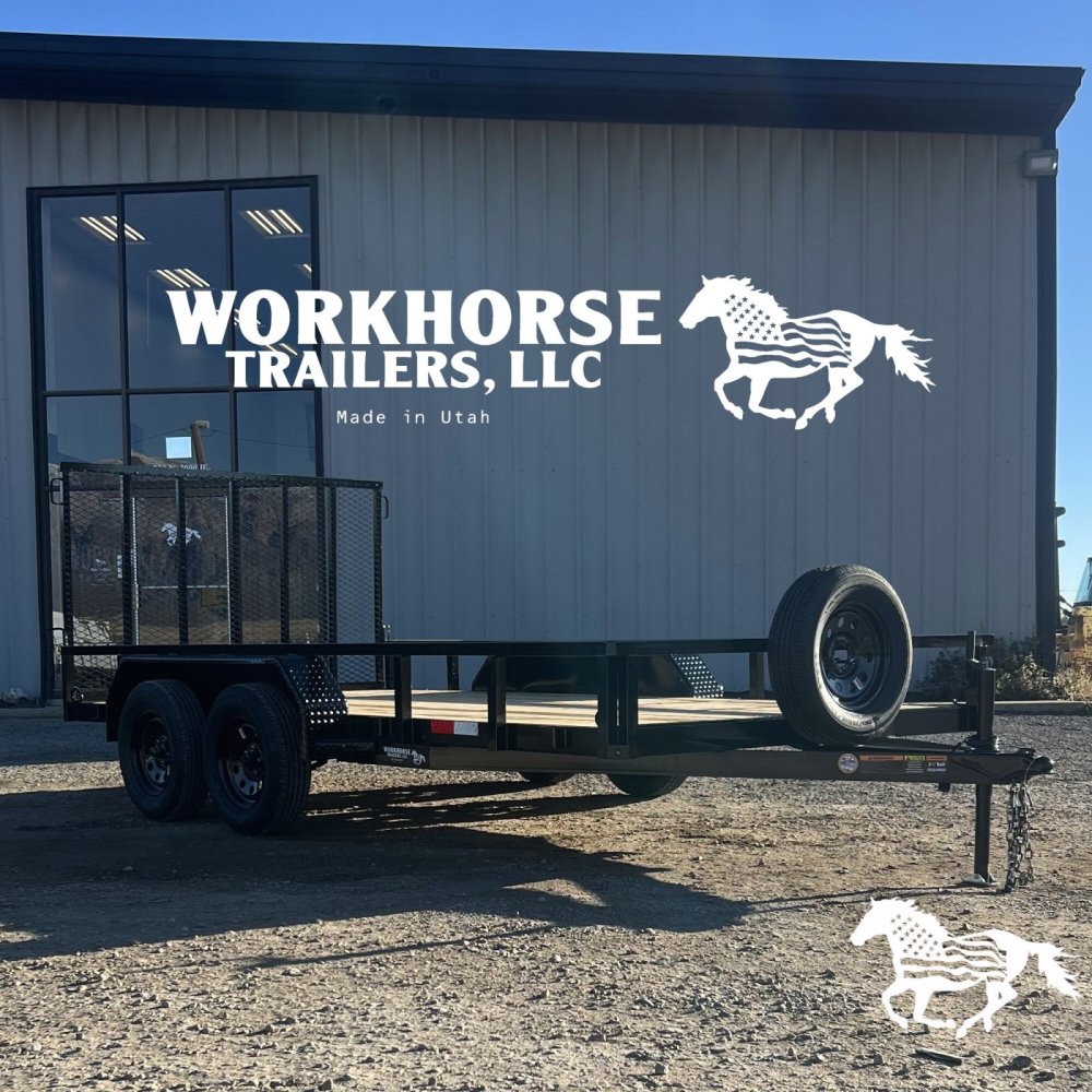 7x14' Workhorse Value Model Utility Trailer 7K-FREE SPARE TIRE