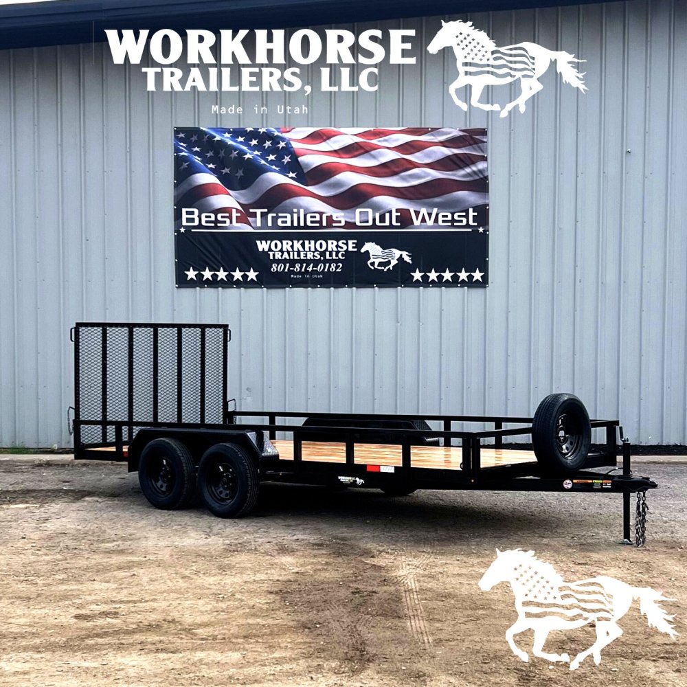 7x16' Workhorse Value Model Utility Trailer 7K-SPARE TIRE INCLUDED