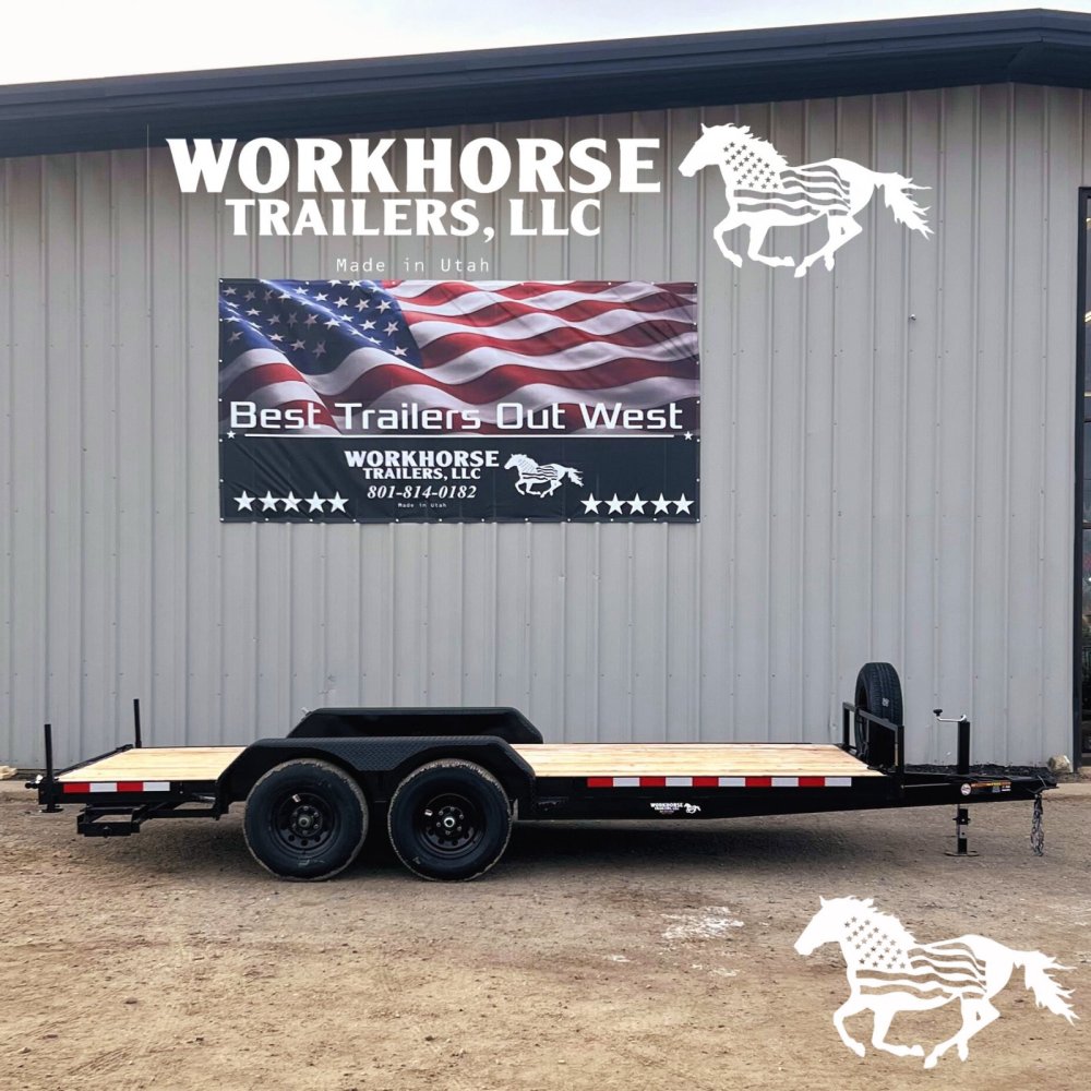 7x20' Tandem Car Hauler Value 10k **Free Spare**New 5ft Ramps