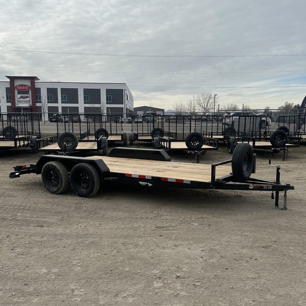 WH 16' Tandem Value Car Hauler Dovetail Trailer-SPARE TIRE INCLUDED