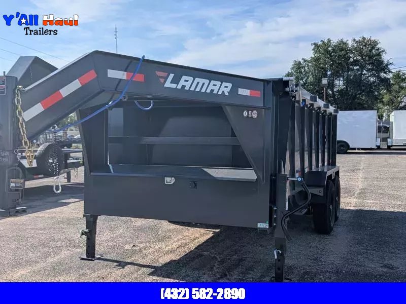 2025 Lamar Trailers 83x14 14K Gooseneck 3' Sides Dump Trailer
