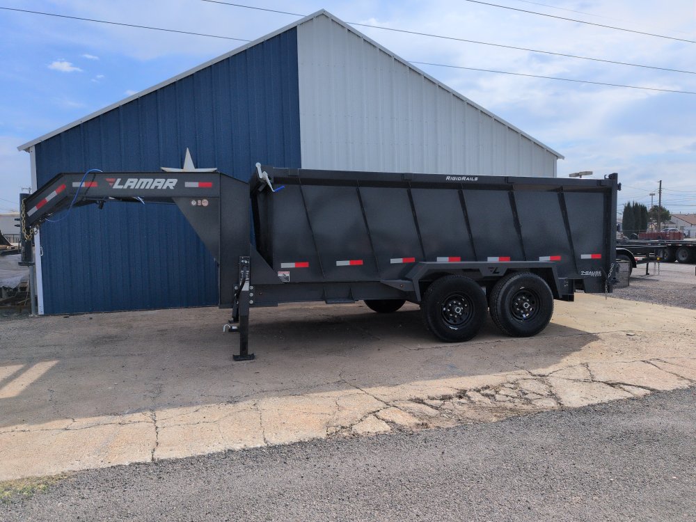 2025 Lamar Trailers 83x14 14K Gooseneck 3' Sides Dump Trailer