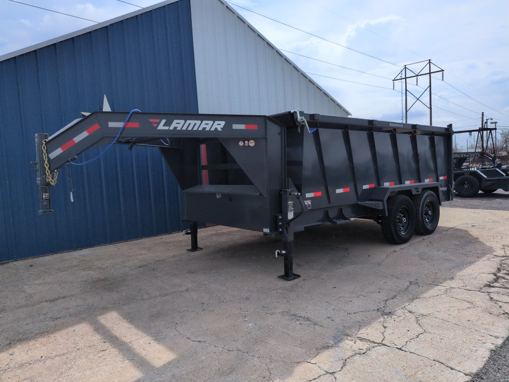 2025 Lamar Trailers 83x14 14K Gooseneck 3' Sides Dump Trailer