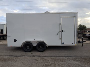 2027 Pace American 7x16 White Tandem Drop Gate Cargo Trailer