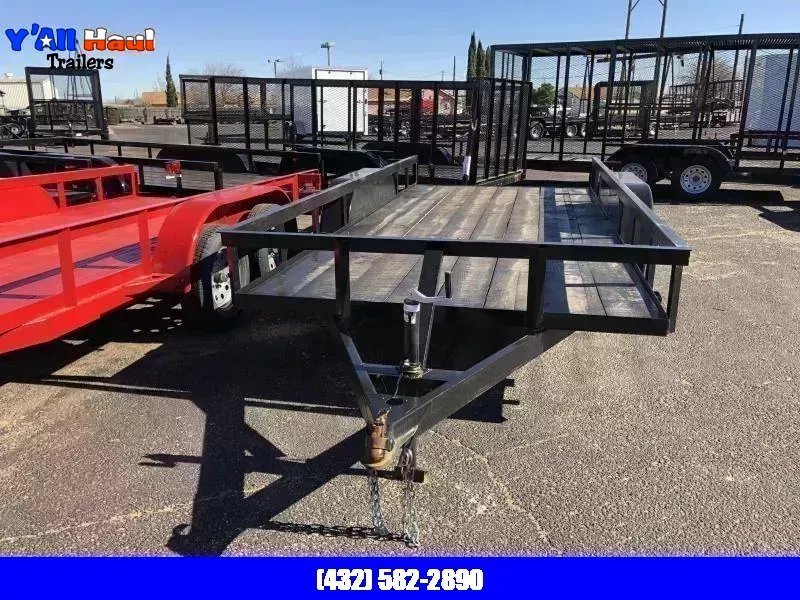 2026 C&M 76x16 Slide in Ramps Utility Trailer
