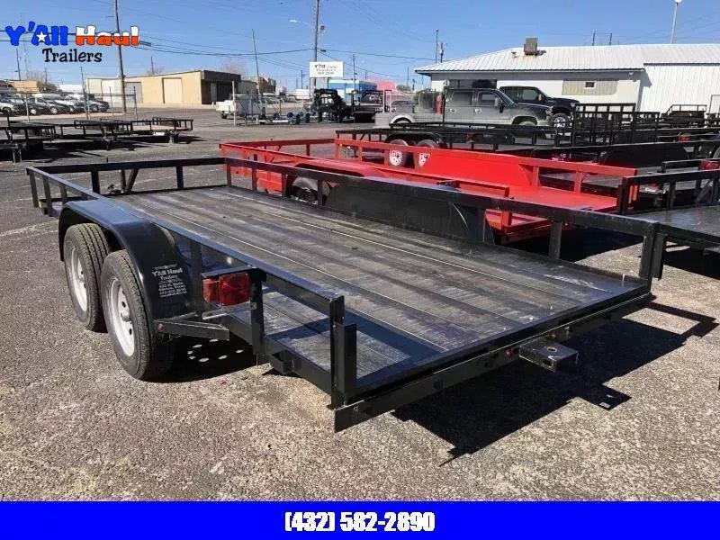 2026 C&M 76x16 Slide in Ramps Utility Trailer