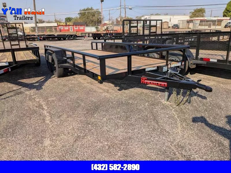 2025 HT Trailers 77X16 Pipetop Brakes Ramps Utility Trailer
