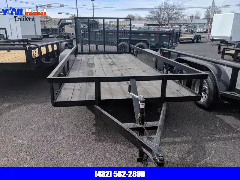 2025 C&M 76x16 4'Gate Utility Trailer