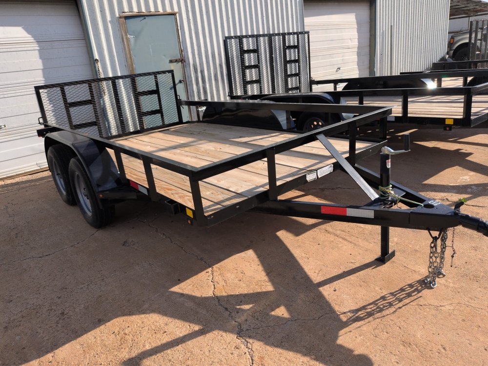 2025 C&M 76X12 Tandem Dove Tail Gate Utility Trailer