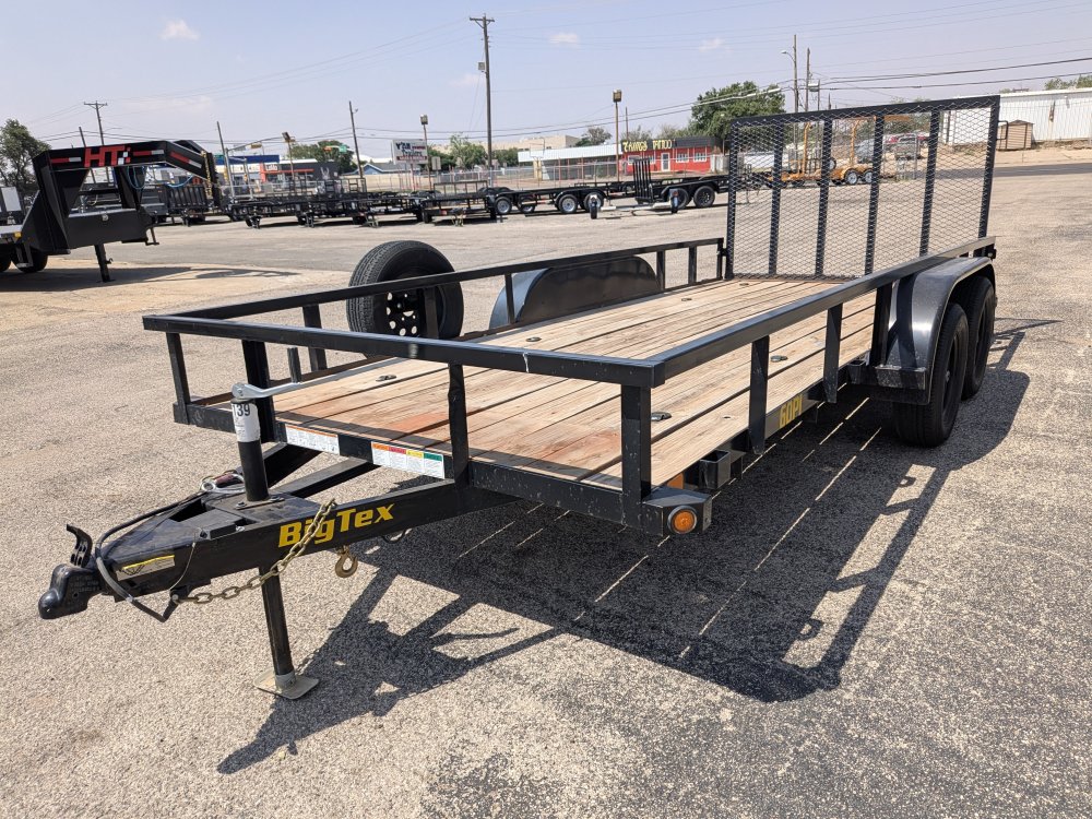 USED 2022 Big Tex 77x16 'Gate PT Brakes LED Spare tire