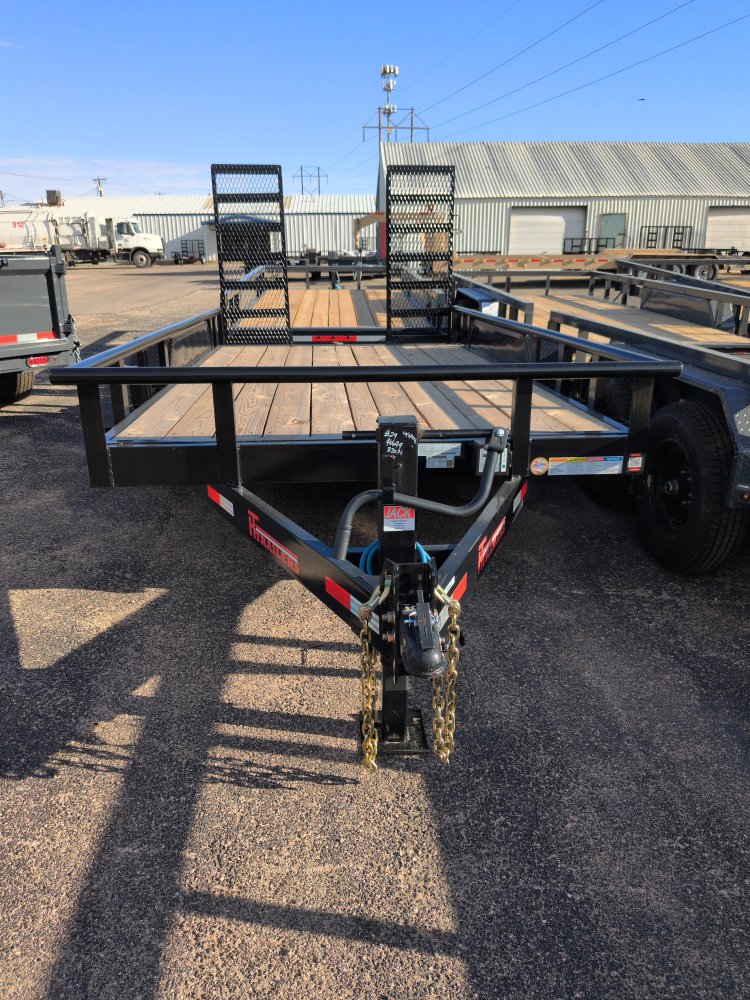 2026 HT Trailers 83x14 7k axles Stand up Ramps Utility Trailer w/ spare