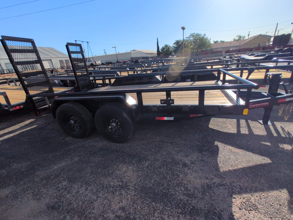 2026 HT Trailers 83x14 7k axles Stand up Ramps Utility Trailer w/ spare