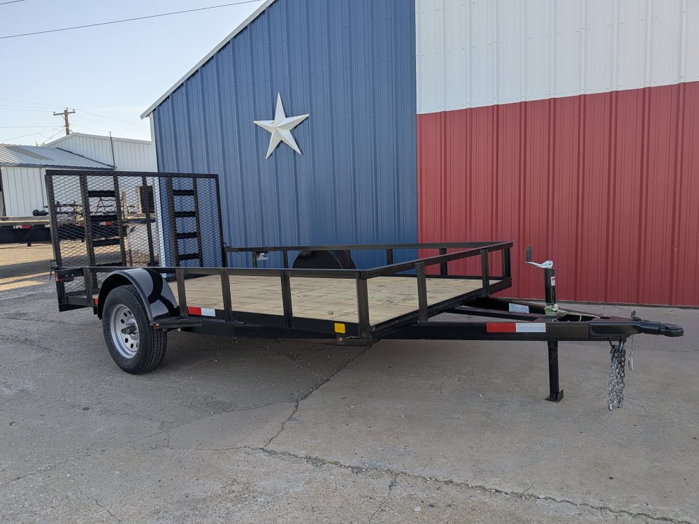 2026 C&M 76x12 Single 4'Gate Utility Trailer