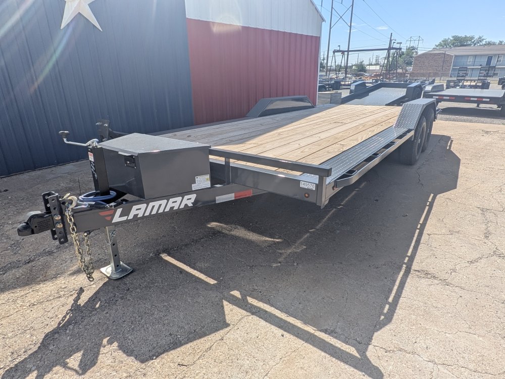 2026 Lamar 102x20 Car Hauler 5.2K Axles Drive over fenders