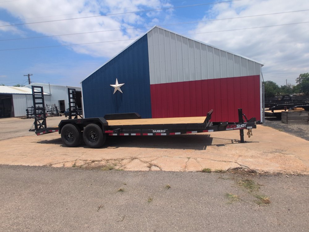 2026 Buckshot 83x20 7K Equipment Hauler Stand Up ramps w/ Spare Tire