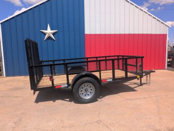 2026 C&M 5X10 Single Axle 2'Expanded Metal Sides 4' Gate