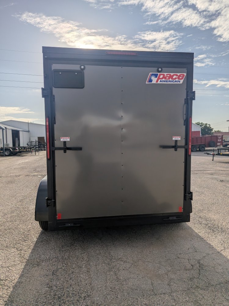 2026 Pace American 6X12 Tandem Charcoal Enclosed Trailer