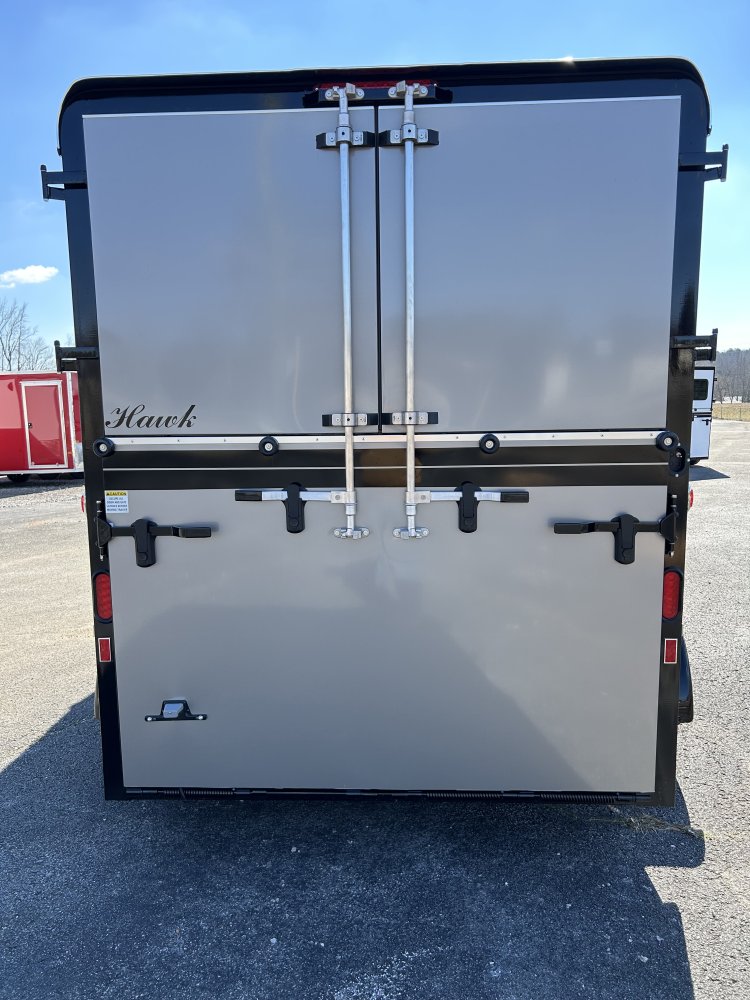 New 2026 Hawk Trailers 2 Horse w/Dress & Side Ramp 7'8" Tall