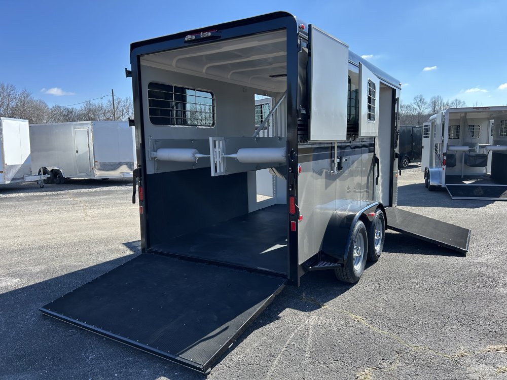 New 2026 Hawk Trailers 2 Horse w/Dress & Side Ramp 7'8" Tall