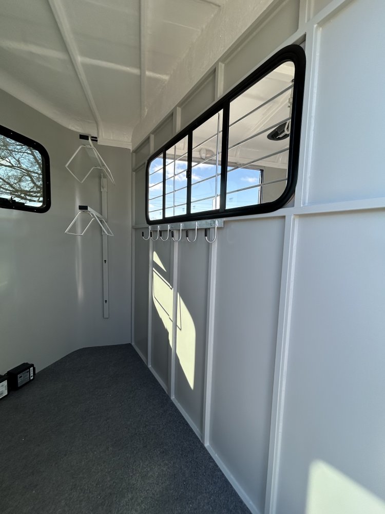 New 2026 Hawk Trailers 2 Horse w/Dress & Side Ramp 7'8" Tall