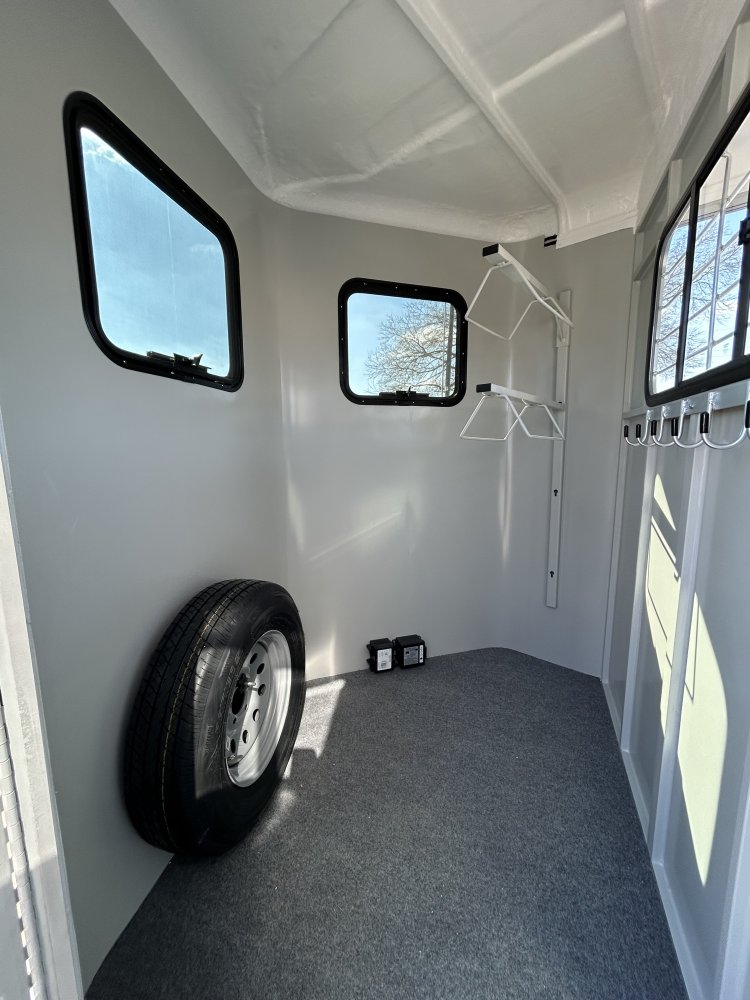 New 2026 Hawk Trailers 2 Horse w/Dress & Side Ramp 7'8" Tall