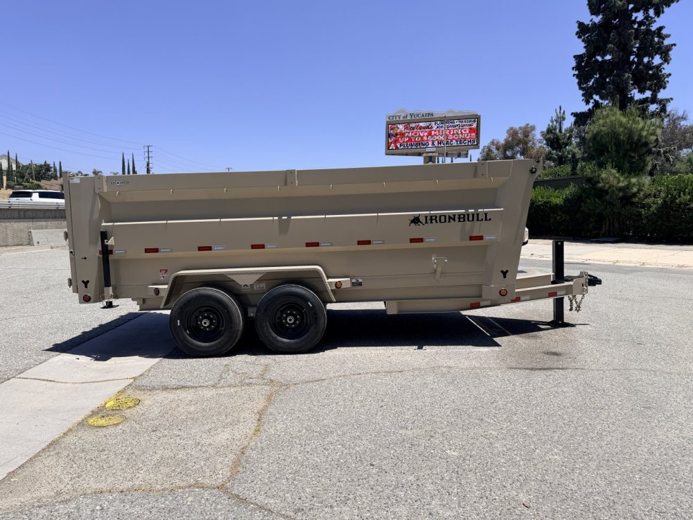 7x16 Iron Bull DTB14 Fully Loaded Dump Trailer | 48" High Sides | 14,999 LB GVWR