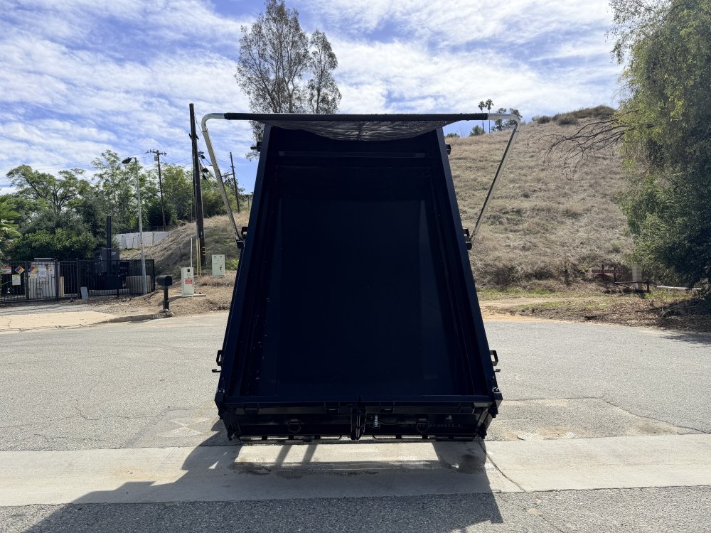 Iron Bull DTB83x12 Dump Trailer - Dual 7K Axles, Hydraulic Jack & Tarp