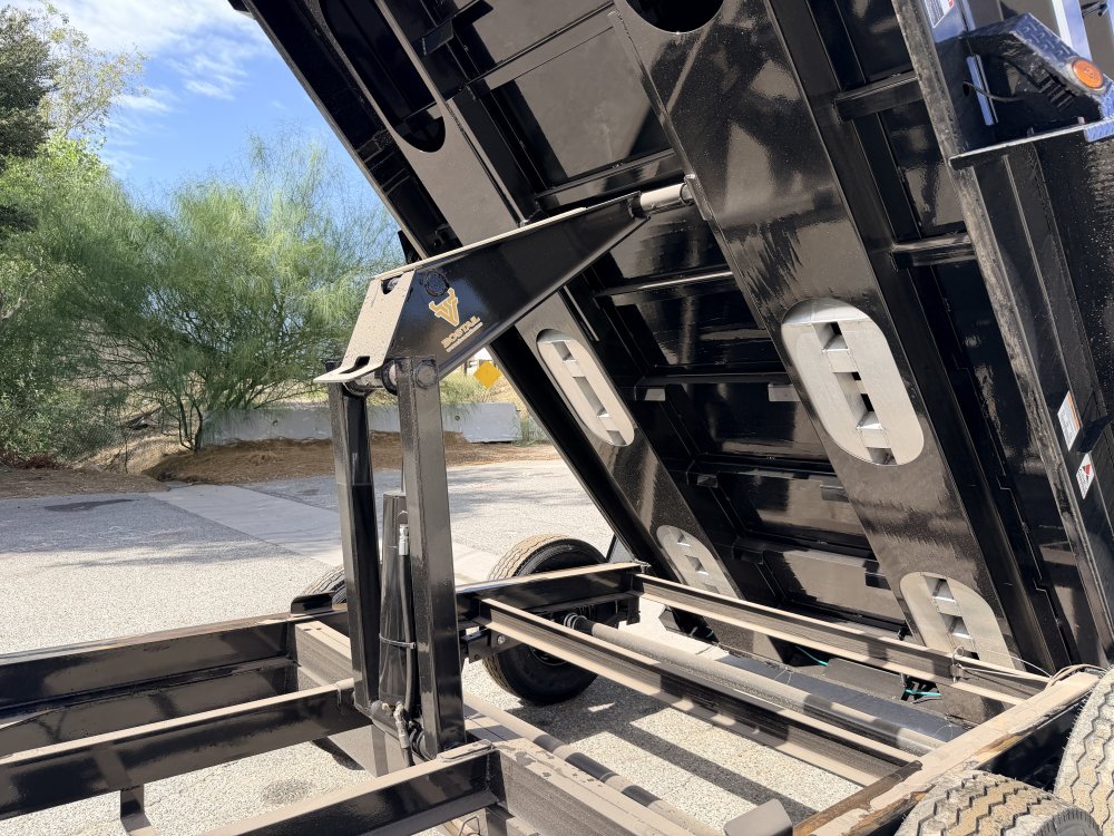 Iron Bull DTB83x12 Dump Trailer - Dual 7K Axles, Hydraulic Jack & Tarp