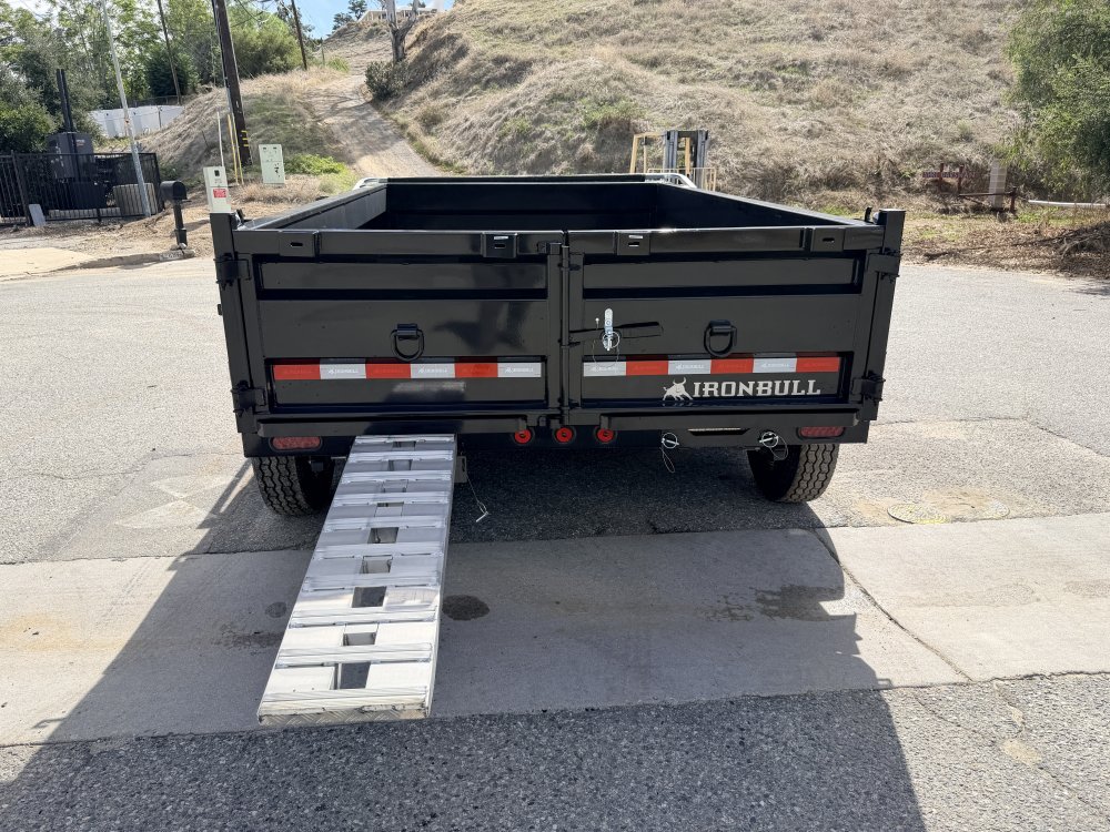 Iron Bull DTB83x12 Dump Trailer - Dual 7K Axles, Hydraulic Jack & Tarp