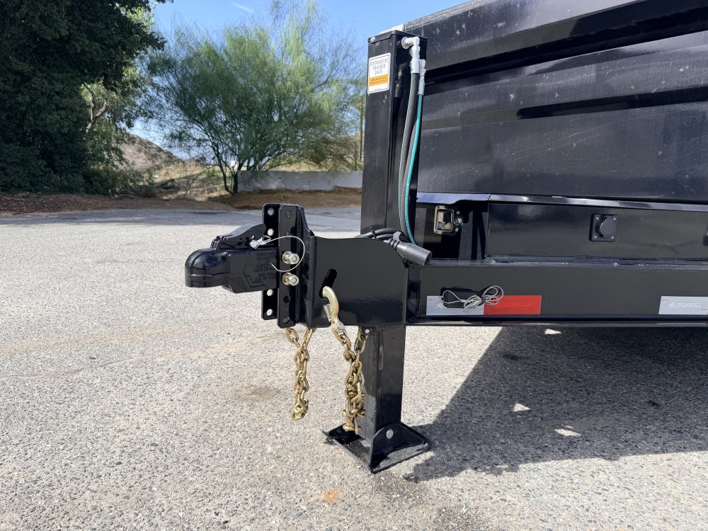 Iron Bull DTB83x12 Dump Trailer - Dual 7K Axles, Hydraulic Jack & Tarp